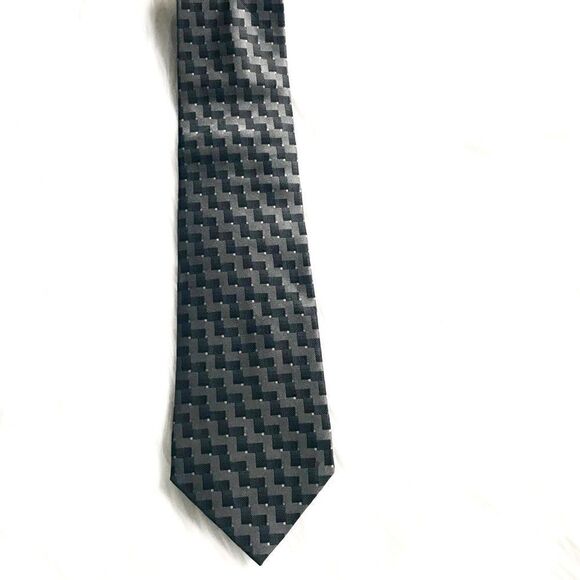 DKNY 100% Silk Gray Tie - Picture 1 of 6